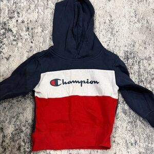 Champion Kids' Hoodie in Navy, White, and Red